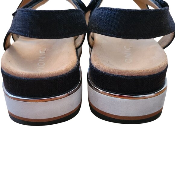 Vionic 8 Black Strappy Platform Sandals KELLYN Open Toe Summer - Picture 3 of 11